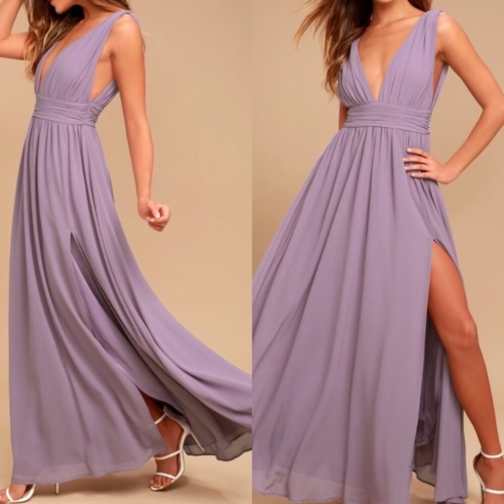Lulu's Heavenly Hues Dress in Dusty Purple